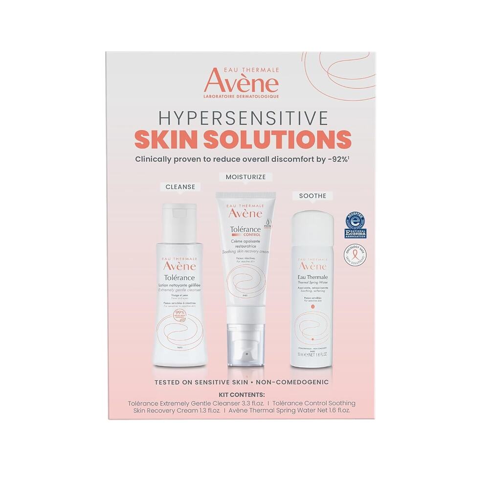 New Avène Hypersensitive Skin Starter Kit Complete Care Routine Cleanser Spray